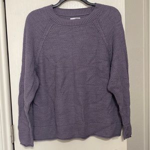 Purple Waffle Knit Sweater